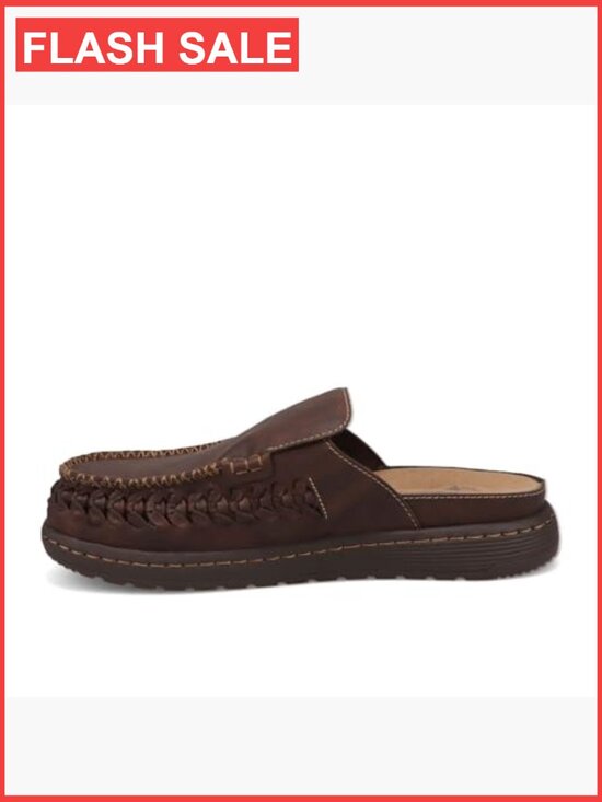 Mens Slide Sandals with Cushioned Footbed Moc Toe Slip On main image 4